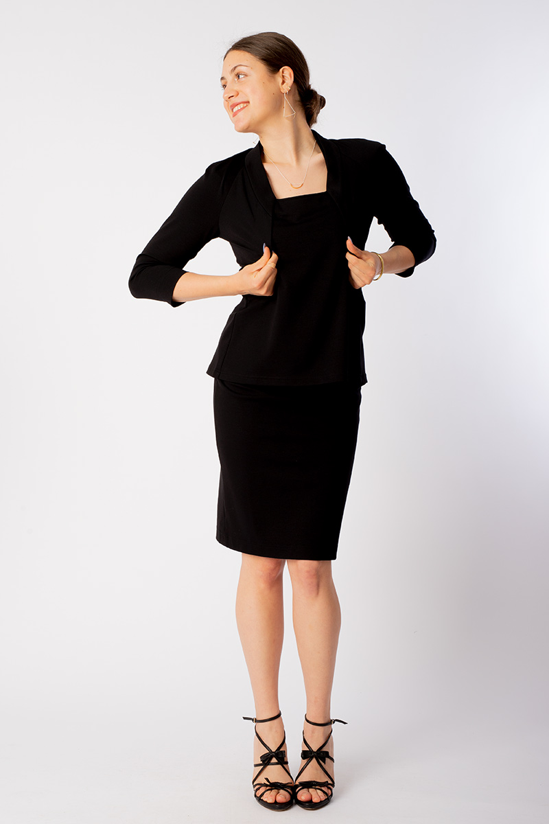 Shirt Monique, Rock Tessa und Bolero Nele in Schwarz