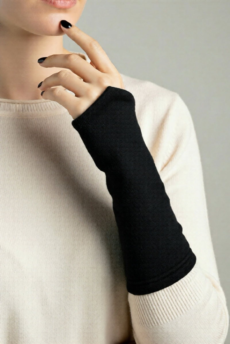 Armstulpen AngoraBlack Armstulpen AngoraBlack