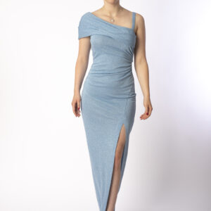 sexy Abendkleid CHIARA in Farbe Aquamarin, Frontansicht