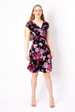 Sommerkleid Felica in exklusivem Print SpringFlowerBlack