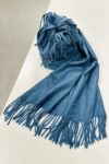 Dicker Sky Cashmere Winterschal mit Fransen in Petrol