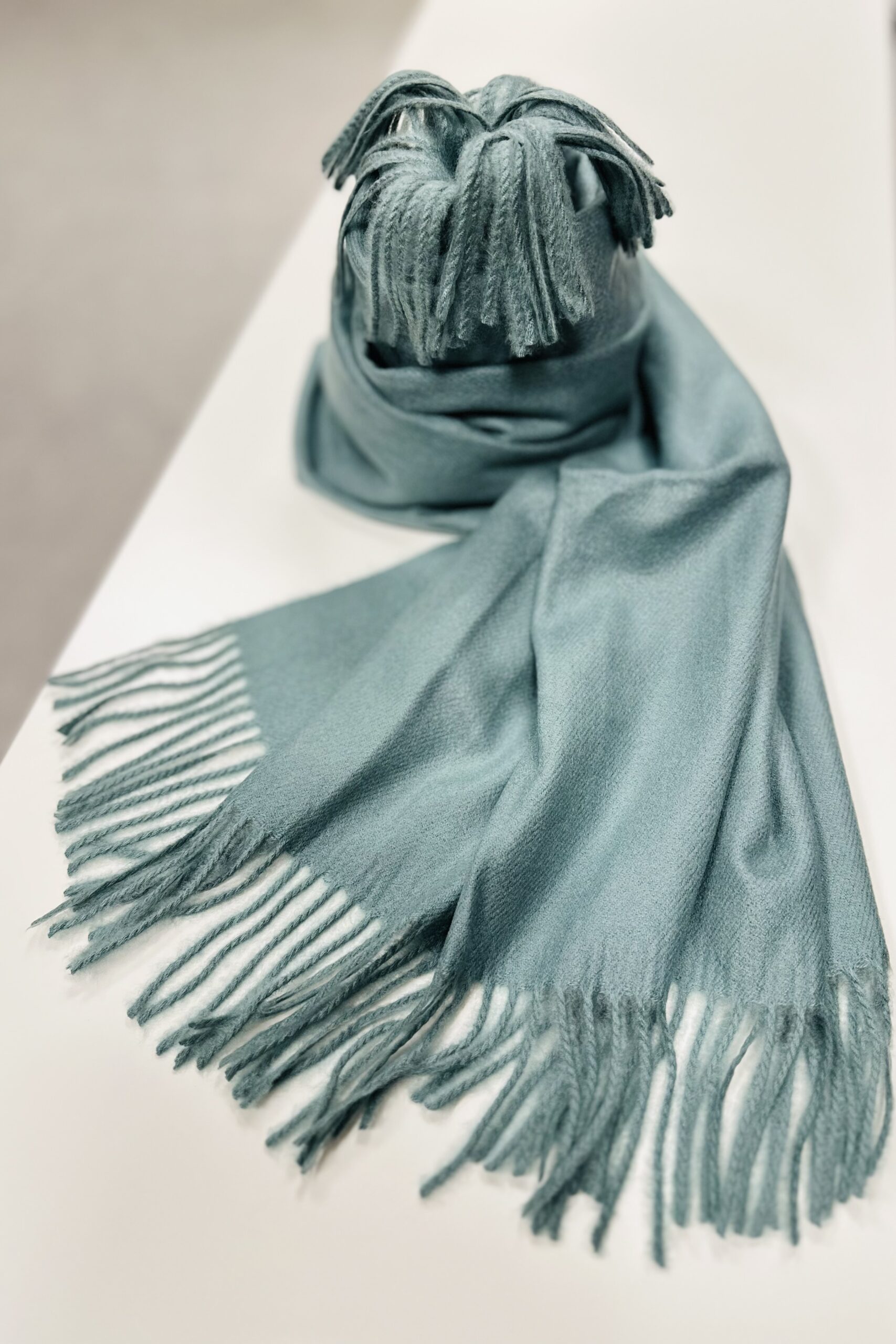 Winterschal Sky Cashmere AquaMarin Dicker Sky Cashmere Winterschal mit Fransen in AquaMarin