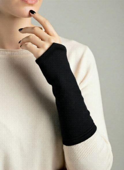 Handstulpen AngoraBlack_1