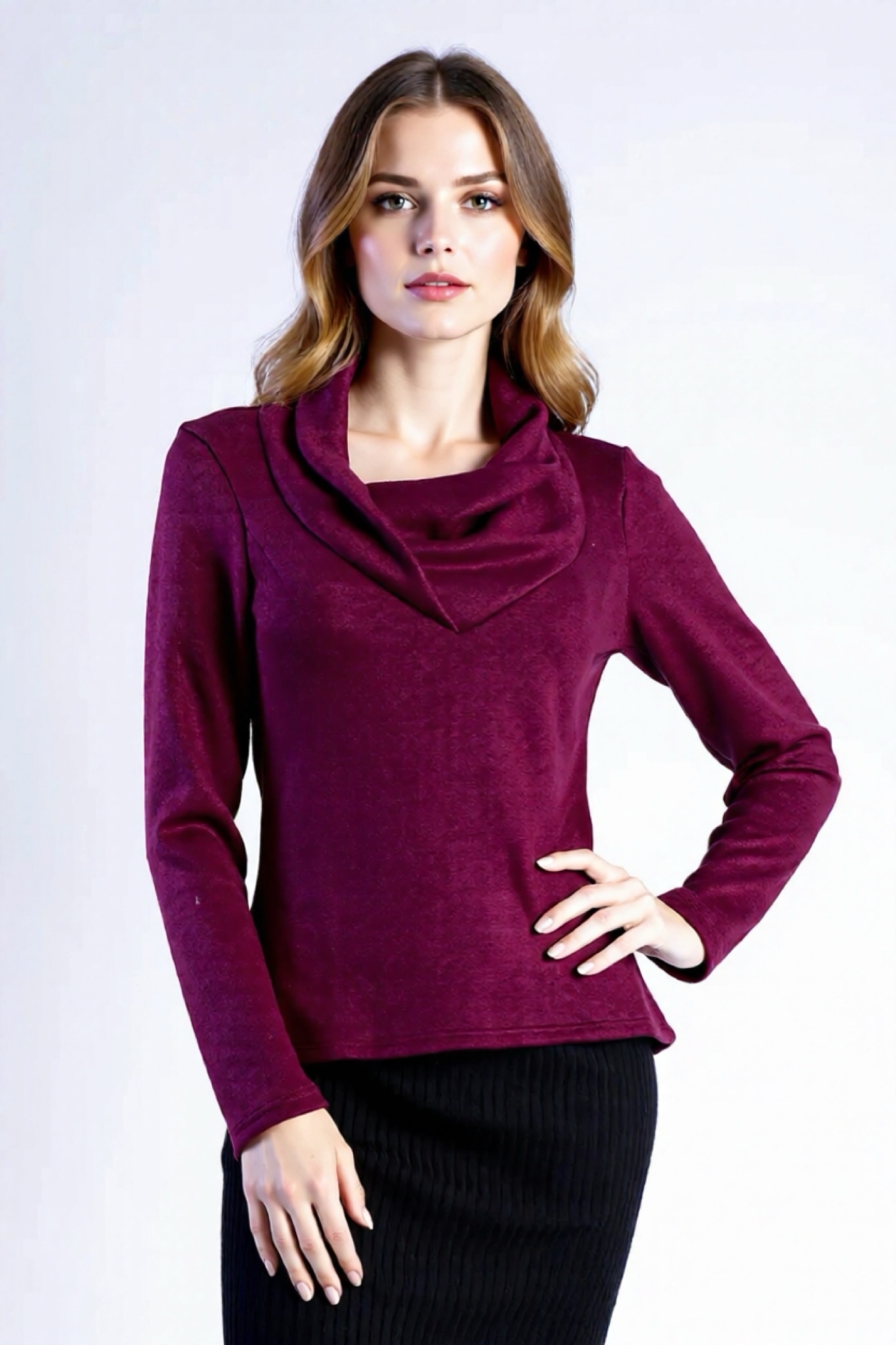 Klara AngoraPlum front Klara AngoraPlum front