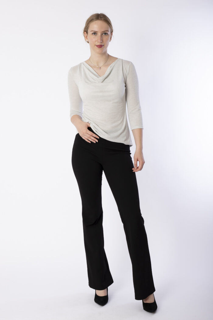 Fair Fashion, elegantes Shirt LIZ mit Lurex in Farbe Moon