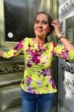 Fair Fashion Wasserfall Shirt LIZ, exklusiver Blütendruck.