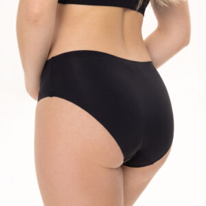 Der randlose "invisible" Slip in der Farbe Black von hinten