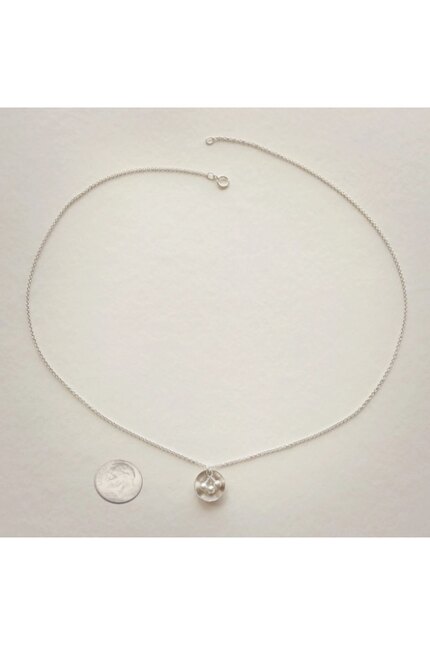 Silberne Oyster Halskette mit Perlen 02